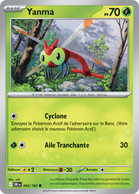 Carte Pokémon Yanma 002/182 Commune Rivalités Destinées