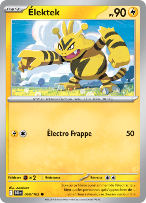 Carte Pokémon Élektek 068/182 Commune Rivalités Destinées