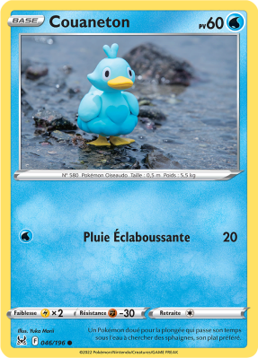 Carte Pokémon Couaneton 046/196 Commune Origine Perdue