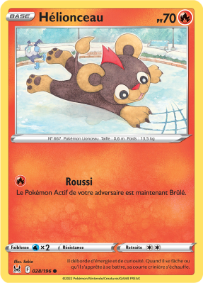 Carte Pokémon Hélionceau 028/196 Commune Origine Perdue