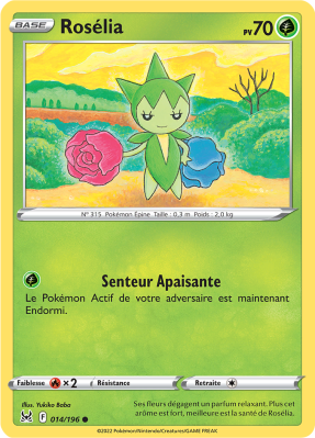 Carte Pokémon Rosélia 014/196 Commune Origine Perdue
