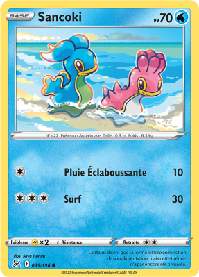 Carte Pokémon Sancoki 039/196 Commune Origine Perdue