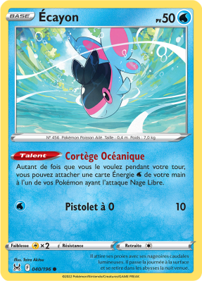 Carte Pokémon Écayon 040/196 Commune Origine Perdue