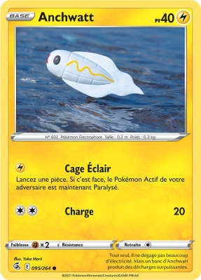 Carte Pokémon Anchwatt 095/264 Commune Poing de Fusion