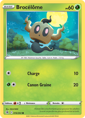 Carte Pokémon Brocélôme 016/264 Commune Poing de Fusion