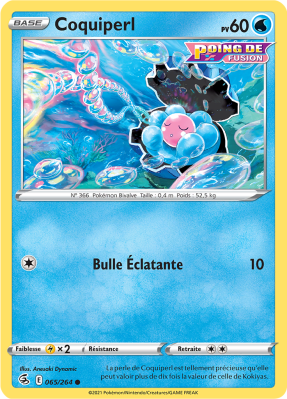 Carte Pokémon Coquiperl 065/264 Commune Poing de Fusion