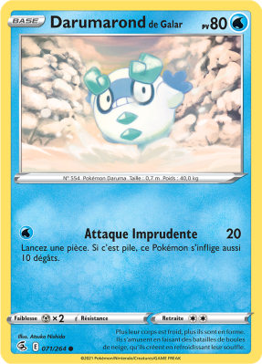 Carte Pokémon Darumarond de Galar 071/264 Commune Poing de Fusion
