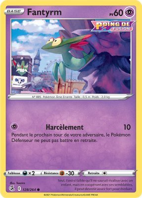 Carte Pokémon Fantyrm 128/264 Commune Poing de Fusion