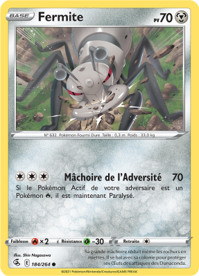 Carte Pokémon Fermite 184/264 Commune Poing de Fusion