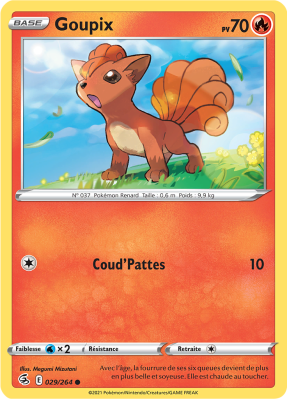 Carte Pokémon Goupix 029/264 Commune Poing de Fusion