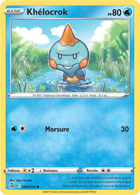 Carte Pokémon Khélocrok 080/264 Commune Poing de Fusion