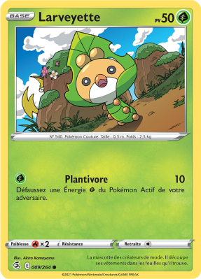 Carte Pokémon Larveyette 009/264 Commune Poing de Fusion