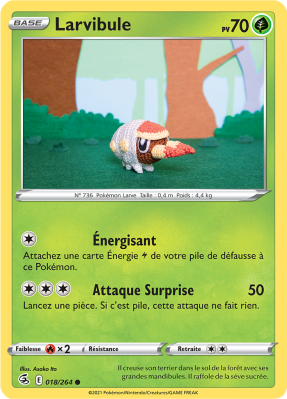 Carte Pokémon Larvibule 018/264 Commune Poing de Fusion