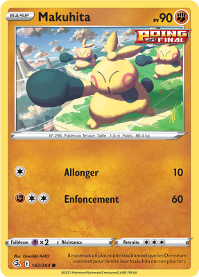 Carte Pokémon Makuhita 142/264 Commune Poing de Fusion