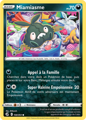 Carte Pokémon Miamiasme 168/264 Commune Poing de Fusion