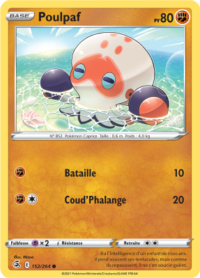 Carte Pokémon Poulpaf 152/264 Commune Poing de Fusion