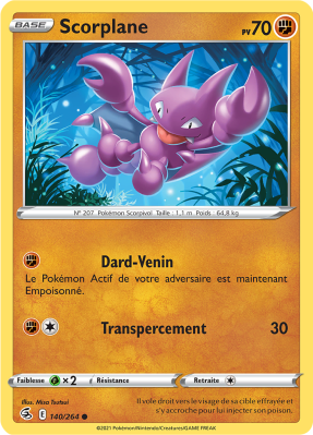 Carte Pokémon Scorplane 140/264 Commune Poing de Fusion