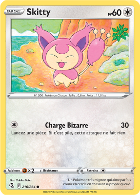 Carte Pokémon Skitty 210/264 Commune Poing de Fusion