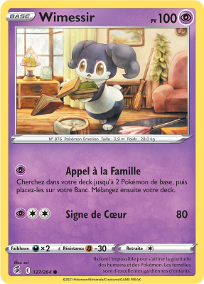Carte Pokémon Wimessir 127/264 Commune Poing de Fusion