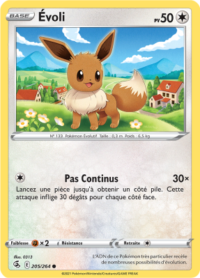 Carte Pokémon Évoli 205/264 Commune Poing de Fusion
