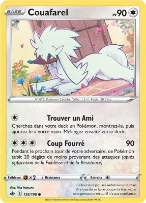 Carte Pokémon Couafarel 126/198 Commune Règne de Glace