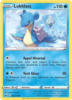 Carte Pokémon Lokhlass 029/198 Commune Règne de Glace