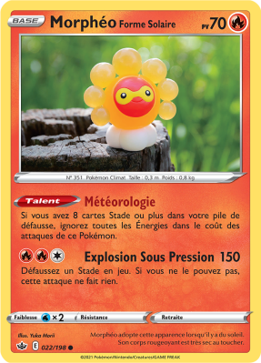 Carte Pokémon Morphéo Forme Solaire 022/198 Commune Règne de Glace