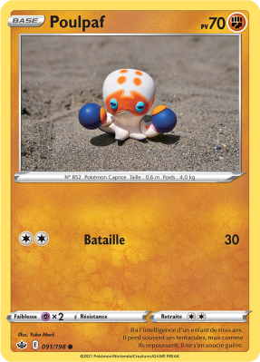 Carte Pokémon Poulpaf 091/198 Commune Règne de Glace