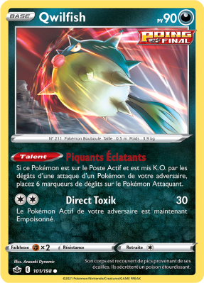 Carte Pokémon Qwilfish 101/198 Commune Règne de Glace
