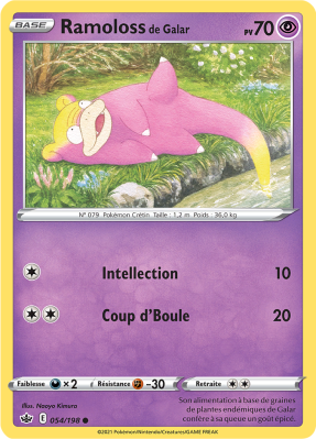 Carte Pokémon Ramoloss de Galar 054/198 Commune Règne de Glace