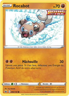 Carte Pokémon Rocabot 086/198 Commune Règne de Glace