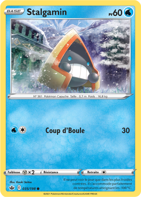 Carte Pokémon Stalgamin 035/198 Commune Règne de Glace