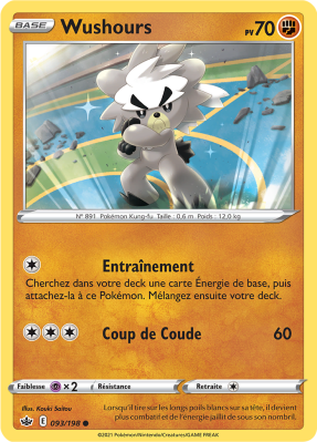 Carte Pokémon Wushours 093/198 Commune Règne de Glace