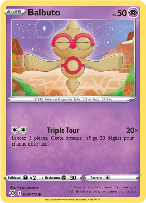 Carte Pokémon Balbuto 058/172 Commune Stars Étincelantes