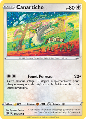 Carte Pokémon Canarticho 115/172 Commune Stars Étincelantes