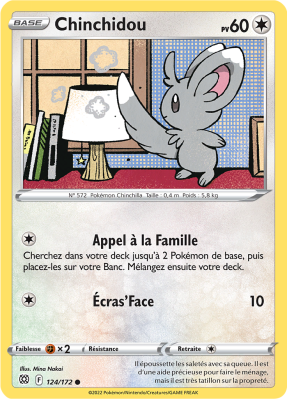 Carte Pokémon Chinchidou 124/172 Commune Stars Étincelantes