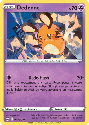 Carte Pokémon Dedenne 067/172 Commune Stars Étincelantes
