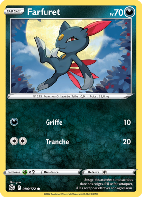 Carte Pokémon Farfuret 086/172 Commune Stars Étincelantes