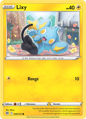 Carte Pokémon Lixy 049/172 Commune Stars Étincelantes
