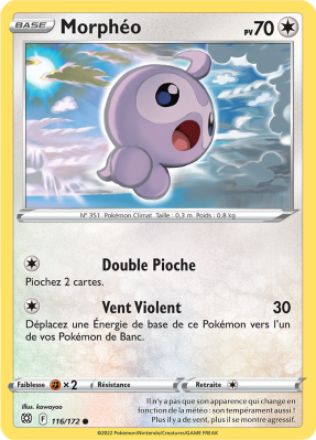 Carte Pokémon Morphéo 116/172 Commune Stars Étincelantes
