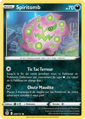 Carte Pokémon Spiritomb 089/172 Commune Stars Étincelantes