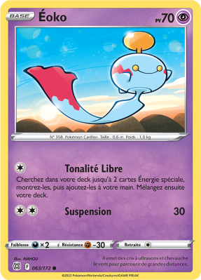 Carte Pokémon Éoko 063/172 Commune Stars Étincelantes