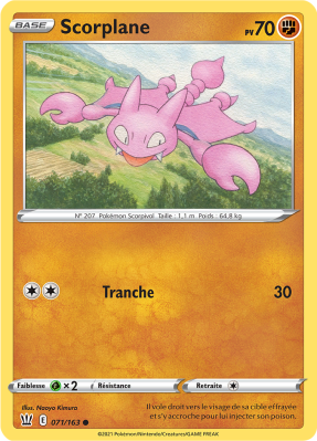 Carte Pokémon Scorplane 071/163 Commune Styles de Combat