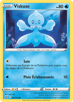 Carte Pokémon Viskuse 041/163 Commune Styles de Combat
