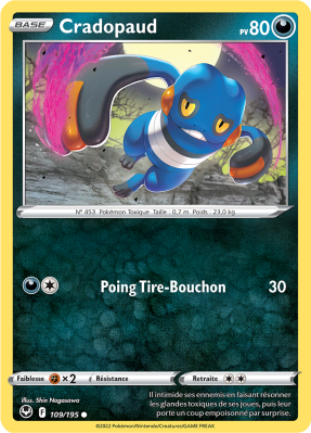 Carte Pokémon Cradopaud 109/195 Commune Tempête Argentée
