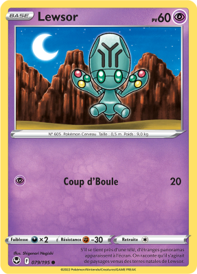 Carte Pokémon Lewsor 079/195 Commune Tempête Argentée