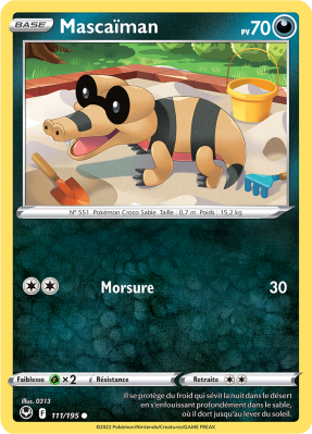 Carte Pokémon Mascaïman 111/195 Commune Tempête Argentée