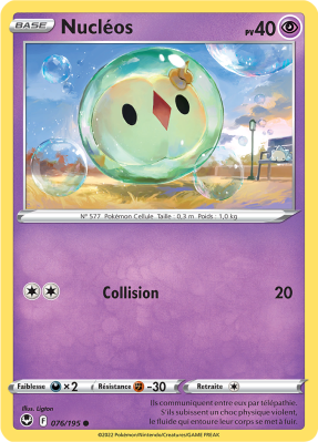 Carte Pokémon Nucléos 076/195 Commune Tempête Argentée