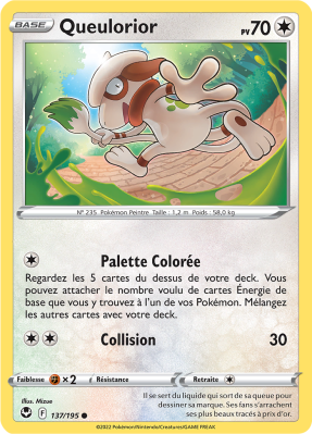 Carte Pokémon Queulorior 137/195 Commune Tempête Argentée