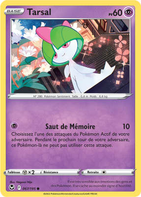 Carte Pokémon Tarsal 067/195 Commune Tempête Argentée